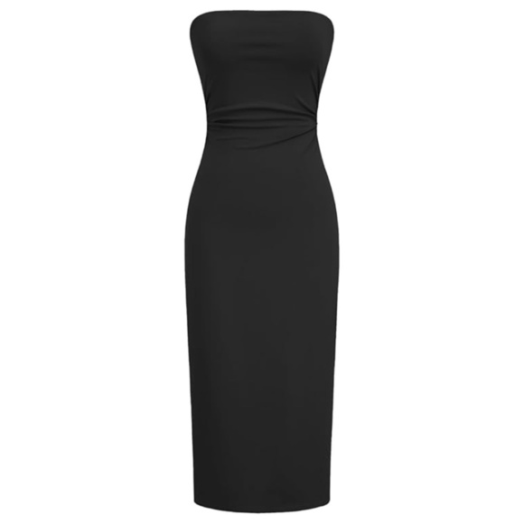 NWT Cider Black Strapless Summer Tube Club Evening LBD Dress - Picture 1 of 9